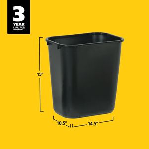Set di 4 Contenitori per Rifiuti in Plastica Nera da 7 Galloni/28 Quarti per Camera da Letto/Bagno/Ufficio, Adatti per Scrivania/Lavandino/Armadietto - Product Image 4