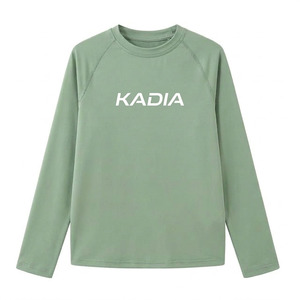 Camiseta Deportiva de Manga Larga para Hombre, Diseño Personalizado OEM, Color Verde Salvia, Transpirable, de Alta Calidad, con Logotipo Blanco - Product Image 1