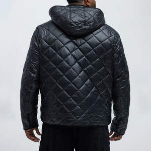 Nouvelle arrivée - Veste matelassée unisexe de haute qualité, vêtements décontractés, col montant brillant, à capuche, vente en gros, vestes matelassées personnalisées, toutes tailles - Product Image 2