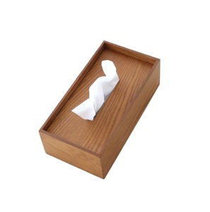 Boîte à mouchoirs en bois de forme rectangulaire, design nordique, pratique pour la maison, support pour lingettes sèches, à placer dans la buanderie - Product Image 1
