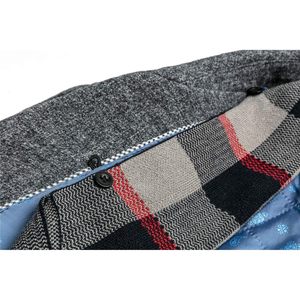 Manteau d'hiver pour homme en laine mélangée 2025, coupe ajustée, trench-coat court, écharpe en laine douce amovible, long pardessus pour affaires, chaud - Product Image 1