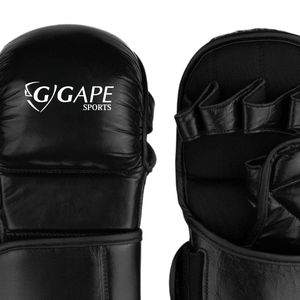 ถุงมือคาราเต้ MMA แบบสั่งทำพิเศษ หนัง PU สำหรับฝึกซ้อม ป้องกันมือด้วยเชือกผูก สำหรับศิลปะการต่อสู้ คิกบ็อกซิ่ง สีเขียว - Product Image 6