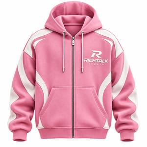 Unisex High Quality 100% Cotton <b>Zip</b>-Up <b>Hoodie</b> Fleece Sweatshirt with <b>Pocket</b> Regular Fit Sporty Style Winter Wear - Product Image 3