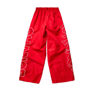 Pantalones Deportivos Rojos Impermeables y Resistentes al Viento, Estilo Streetwear, Corte Recto y Holgado, Conjuntos de Jogger, Ropa de Nailon para Hombre, 2026 - Product Image 1