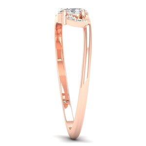 REYES – bagues solitaires luxueuses en or Rose 14 carats pour femmes, avec diamants cultivés en laboratoire, faites à la main, cadeau d'anniversaire, bijoux fins - Product Image 3