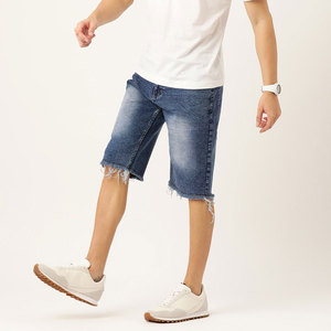 High Street Fashionable Quick Dry Men Jeans <b>Shorts</b> Plus Size Fresh Piece Breathable Cotton Made Men Denim Jorts - Product Image 3