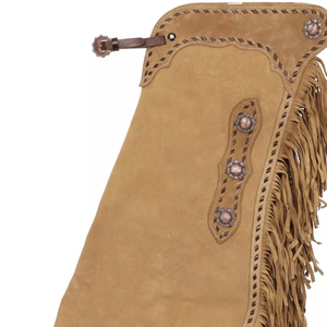 Genuine Cowhide Leather Unisex <b>Half</b> <b>Chaps</b> Custom Demanded Horse Racing Equestrian <b>Chaps</b> Durable for Men Riding - Product Image 2