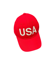 Customized Unisex <b>Red</b> 3D Embroidered USA Baseball Cap Presidential Election Peaked Hat DTF printed Promotional baseball cap - Product Image 3