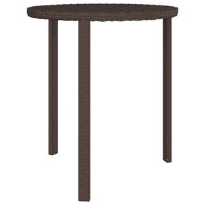 Petite table d'appoint de jardin empilable en rotin PE marron, tables d'extérieur - Product Image 5