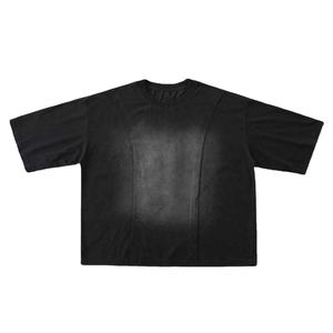 Camiseta de manga corta con lavado ácido para hombre de Street Life Custom, informal, 100% algodón, unisex. - Product Image 1