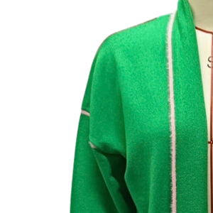 AKA Long <b>Cardigan</b> <b>Sweater</b> Green Women Sorority Inspired Open Front Knitwear Long Sleeve Casual Knitted Coat Elegant Ladies - Product Image 2