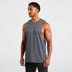 Nuevo diseño, camisetas sin mangas para hombre con logo personalizado, de algodón acanalado, transpirables, con aberturas en las axilas, camiseta sin mangas transpirable para gimnasio. - Product Image 3