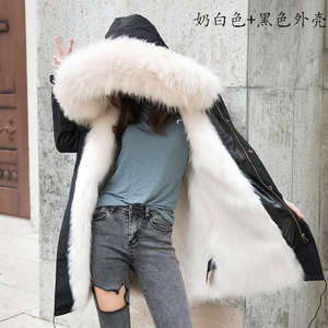 Manteau parka d'hiver vintage pour femme Nesta Sports, doublé de polaire épaisse, avec fausse fourrure de renard, motif écossais, écologique, long, à capuche drapée - Product Image 4