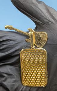 Custom Iced Out Guitar <b>Clock</b> Pendant Rapper Bling Two Tone Pendant Hip Hop Moissanite Custom Name Latter 925 <b>Silver</b> Pendant - Product Image 5