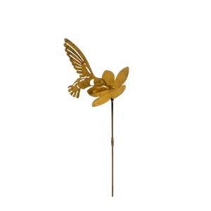 Piquets de jardin en métal noir avec revêtement en poudre, design floral rustique, style simple pour la décoration de la cour et du jardin - Product Image 2