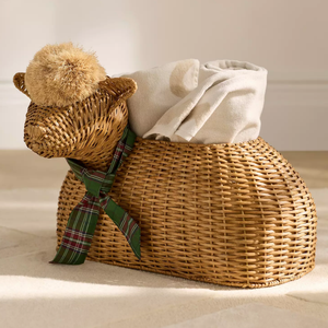 Hermosa Cesta de Mimbre Estilo Cordero para Habitación Infantil, Almacenamiento de Juguetes, Contenedor para Libros, Encantadora Artesanía Natural al por Mayor - Product Image 3