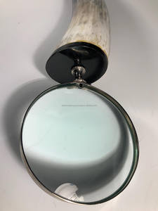 Loupe polie au design ancien de haute qualité avec poignée en corne de buffle saine naturelle par FWE - Product Image 6