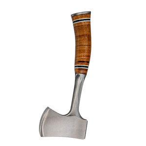 ขวานสแตนเลสแบบแบนพร้อมด้ามไม้พะยูงและปลอกหนัง - Product Image 4