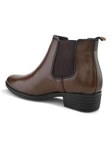 Chaussures habillées Chelsea unisexes en cuir PU Aeromuse à enfiler |   Modèle classique à hauteur de cheville avec panneaux latéraux élastiques et semelle antidérapante pour la lecture - Product Image 2