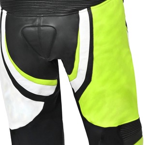 Combinaison de course moto professionnelle en cuir vert fluo, maillot et pantalon de course 2026, équipement de performance sur piste le plus vendu - Product Image 6