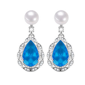 Bijoux Zhuji, vente en gros haut de gamme, boucles d'oreilles en forme de goutte d'eau Liujing S925, perles d'eau douce véritables, boucles d'oreilles pendantes, bijoux de niche à la mode - Product Image 4