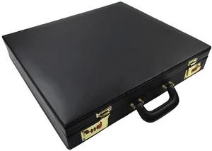 Sacoche de transport maçonnique pour étole et insignes – Sacoche noire en similicuir avec fermoirs dorés – Étui de transport pour franc-maçon - Product Image 4