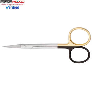 Juego de 2 Tijeras de Microdisección Manuales SIGAL MEDCO de 4.5 Pulgadas, Rectas y Curvas, Dentadas, Super-Cut, Punta Fina, Acero Inoxidable Alemán - Product Image 6