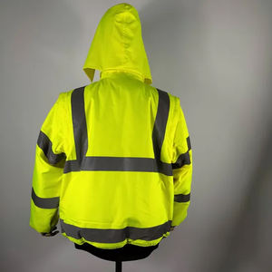 Ropa de Trabajo al por Mayor, Personalizable, Clase 2, Chaqueta y Pantalones de Poliéster Térmico Reflectante de Alta Visibilidad para Trabajadores - Product Image 4
