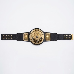Ceinture de championnat de lutte en équipe, en PU noir, durable, unisexe, équipement d'arts martiaux, ceinture de titre de lutte, nom et logo personnalisés - Product Image 6