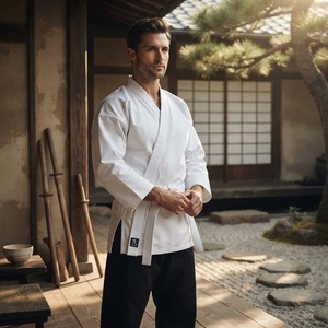 TESSUTO - Conjunto de Uniforme de Judo Personalizado 100% Algodón con Ribete Verde, Peso de Tela 240g, Traje de Entrenamiento de Artes Marciales Resistente para Dojos y Clubes - Product Image 5