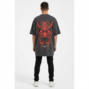 T-shirt surdimensionné pour homme Cyberpunk 2077, manches courtes, imprimé numérique, streetwear, noir, col rond, coupe jersey - Product Image 4