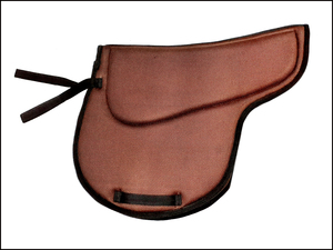 EQUIPRO Almohadilla de media longitud de malla de algodón marrón con patrón del Suroeste y correa de sujeción para saltos con silla de montar australiana - Product Image 1
