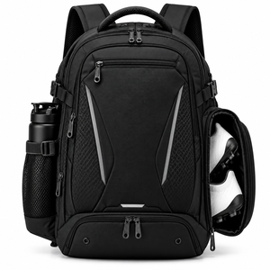 Sac à dos de sport multifonctionnel en polyester Oxford imperméable et durable avec logo personnalisé, fermeture éclair tendance, idéal pour les voyages d'affaires et l'école - Product Image 4