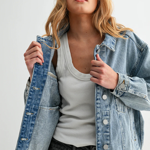 Chaqueta Vaquera de Invierno para Mujer, Estilo Casual Vintage, Corte Regular, Cierre de Botones, Secado Rápido, Transpirable, Elegante, para Uso Diario, con Bolsillos - Product Image 5