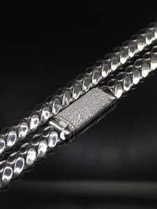 10mm Miami Cuban Link <b>Chain</b> VVS Lab Grown Iced Lock Box Custom Pendant 925 Sterling Silver Hip Hop Custom <b>Name</b> Letter Clasp - Product Image 5