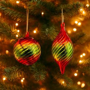 Hand Blown Colored <b>Christmas</b> <b>Tree</b> Decoration Pendant - Product Image 5