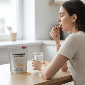 Étiquette personnalisée Forlula Gélules d'ail biologique inodore vieilli 750 mg Complément alimentaire à base de plantes pour le bien-être des adultes - Product Image 4