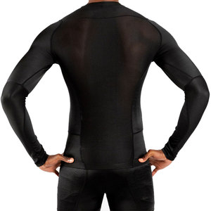 Compression <b>Base</b> <b>Layer</b> Tops Long Sleeve Gym Shirts Quick Dry High Quality 100% Cotton Breathable Anti-Wrinkle <b>Men's</b> Gym Shirts - Product Image 3