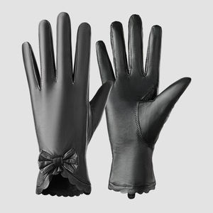 Guantes de cuero para mujer, estilo nuevo de invierno 2026, guantes térmicos para conducir, de Pakistán, a la moda. - Product Image 1