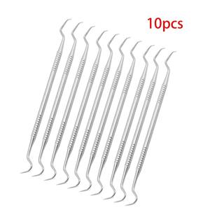 Ametrine Surgical 10PCS Explorador Dental Manual de Acero Inoxidable de Doble Cabeza con Gancho y Punta, Agarre Ergonómico para Limpieza Dental - Product Image 1
