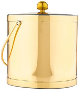 Gold Stainless Steel Ice Bucket with Lid and Handle Luxury Champagne Ice Bucket for Home Party - Product Image 5