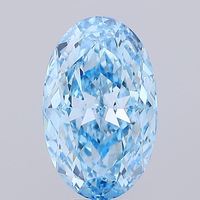 Diamante ovalado exclusivo de color azul intenso, cultivado en laboratorio, certificado por IGI, claridad VS1, corte excelente, CVD, diamante suelto para uso en joyería fina.