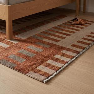 Alfombra de Lana Anudada a Mano con Diseño Floral, Alfombra Decorativa de Pelo Corto para Sala de Estar, Dormitorio, Oficina, Hogar - Product Image 2