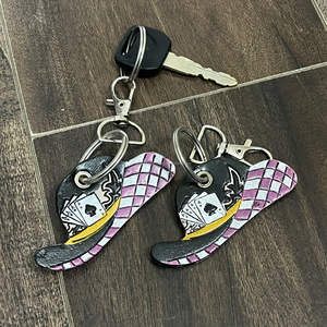Nouveau Porte-clés Chapeau de Cowboy en Cuir de Vache Véritable Fait Main 2026, Breloque Rodeo à Carreaux Style Western, Cadeau Souvenir, Vente en Gros - Product Image 5