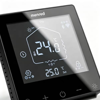 Termostato Inteligente WiFi Multifunción de 16A con Pantalla Táctil para Calefacción por Suelo Radiante con Programación Semanal, Precalentamiento y Sensor NTC