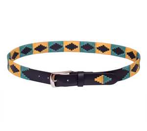 Custom Men's Sport <b>Belt</b> New Polo Design with Embroidered Emboss Detailing Leisure Leisure Alloy for Buckle High Quality Leather - Product Image 3