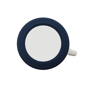 Taza de café de cerámica con diseño de búho de dibujos animados en azul y blanco para uso doméstico. - Product Image 5