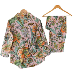 Camisones de Mujer con Estampado Animal de Naaz Textile, Conjunto de Pijamas Tejidos, Ropa de Dormir Informal de Verano, Suave y Transpirable, 100% Algodón, Largo hasta la Rodilla - Product Image 1