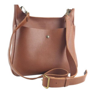 Sac à bandoulière en cuir véritable bleu marine, design à sangle unique, fermeture à bouton, toutes saisons, usage quotidien, imperméable, sac à main en cuir pour femmes - Product Image 6