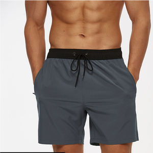 Shorts amples en polyester pour hommes, légers, à séchage rapide, imperméables, avec cordon de serrage, vente en gros - Product Image 3